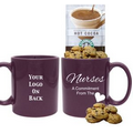 Nurses Cocoa & Cookie Gift Mug - Purple